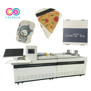 ColoGoo Print Pizza Box Industrial Single Pass Printer High Speed Automatic Feeder Kraft Bags Corrugated Box OnePass Printer
