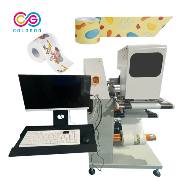 CoLoGoo Label Printing Machine Gift Wrapping Paper Roll Custom Print Roll to Roll Label Printer and Die Cutter Label Printer